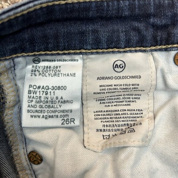 AG Womens The Legging Super Skinny Jeans Size 26 R Blue Low Rise Made in USA EUC - Picture 2 of 15